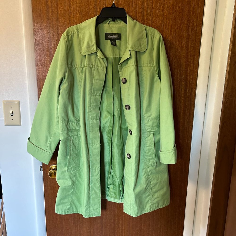 Large Green Eddie Bauer Cotten Jacket